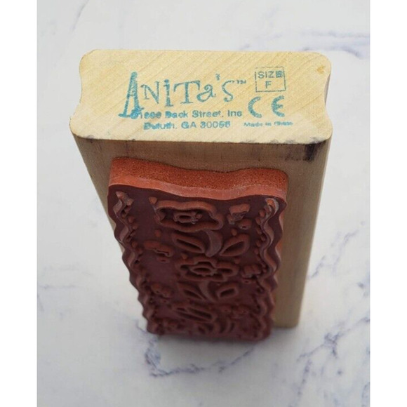 Spring Flowing Flowers Anita's Border Wood Mounted Rubber Stamp - Picture 5 of 7